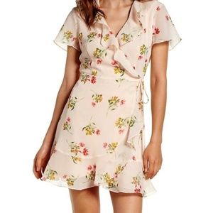 NWT Lush peach wrap around dress size S